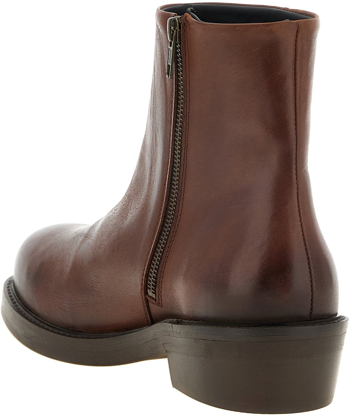 SÉFR Brown Calfskin Ankle Boots