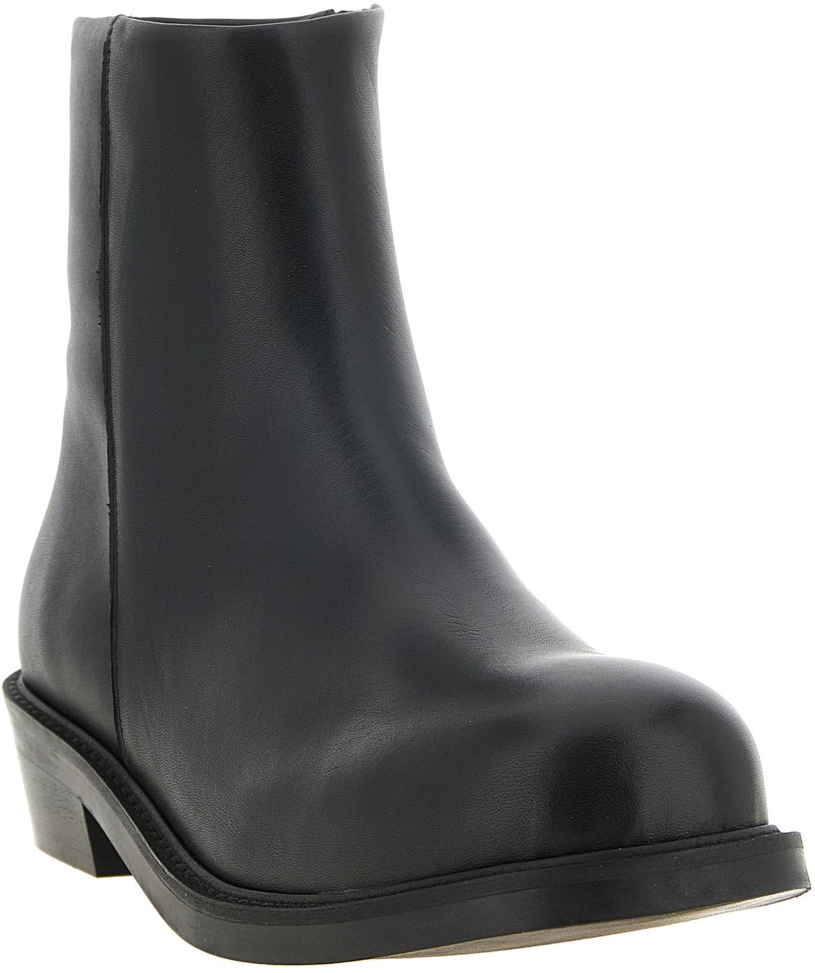 SÉFR Black Calfskin Ankle Boots