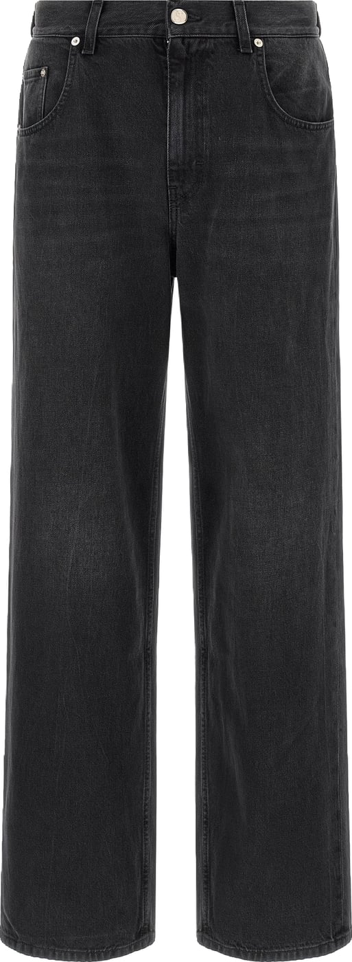 SÉFR Black Cotton Relaxed Fit Jeans