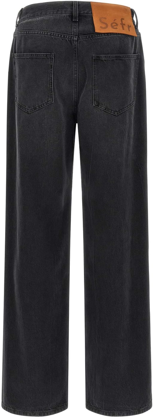 SÉFR Black Cotton Relaxed Fit Jeans