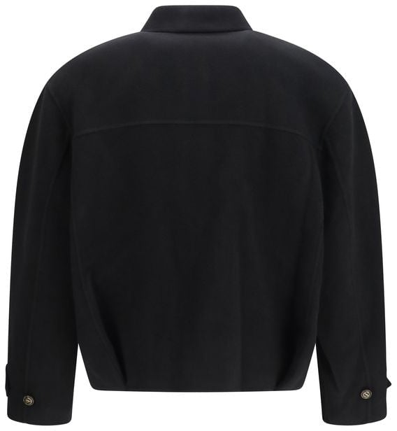 SÉFR Black Wool Oves Aries Full-Length Jacket