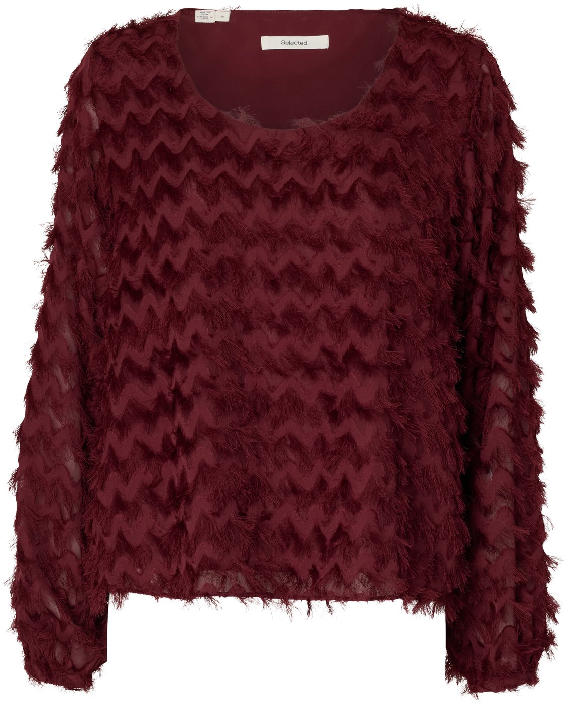 Selected Femme - SLWMYLA LS RELAXED TOP - 16102248 - Tawny Port