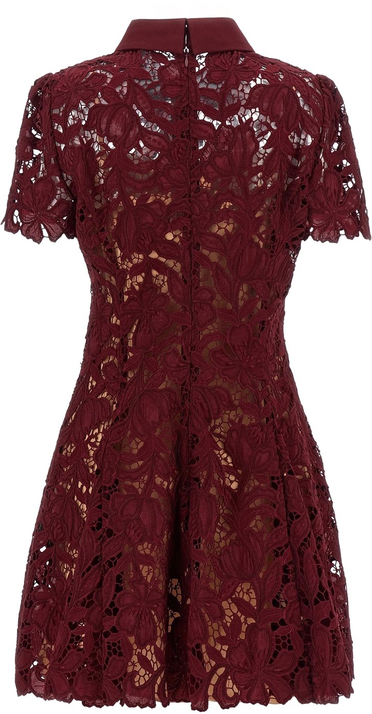 Dresses Lace - Burgundy