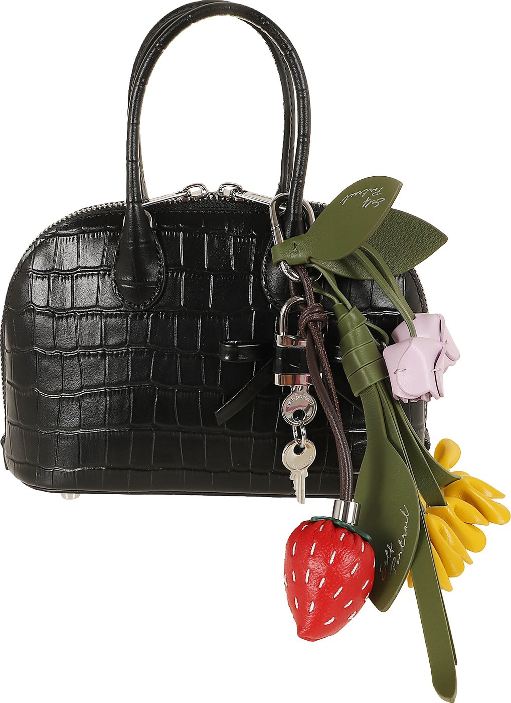 SELF-PORTRAIT CROC LEATHER TOAST MINI BAG