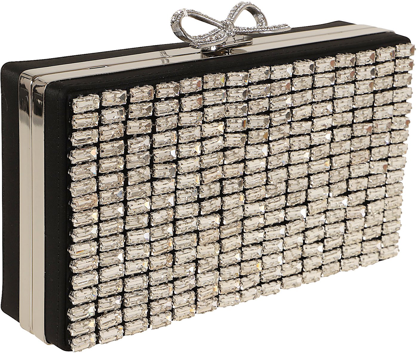 SELF-PORTRAIT SILVER CHAINMAIL CLUTCH BAG
