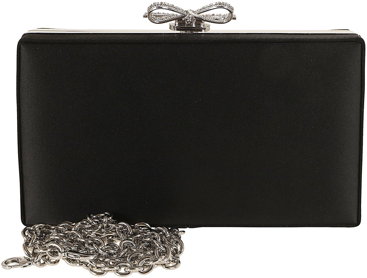 SELF-PORTRAIT SILVER CHAINMAIL CLUTCH BAG