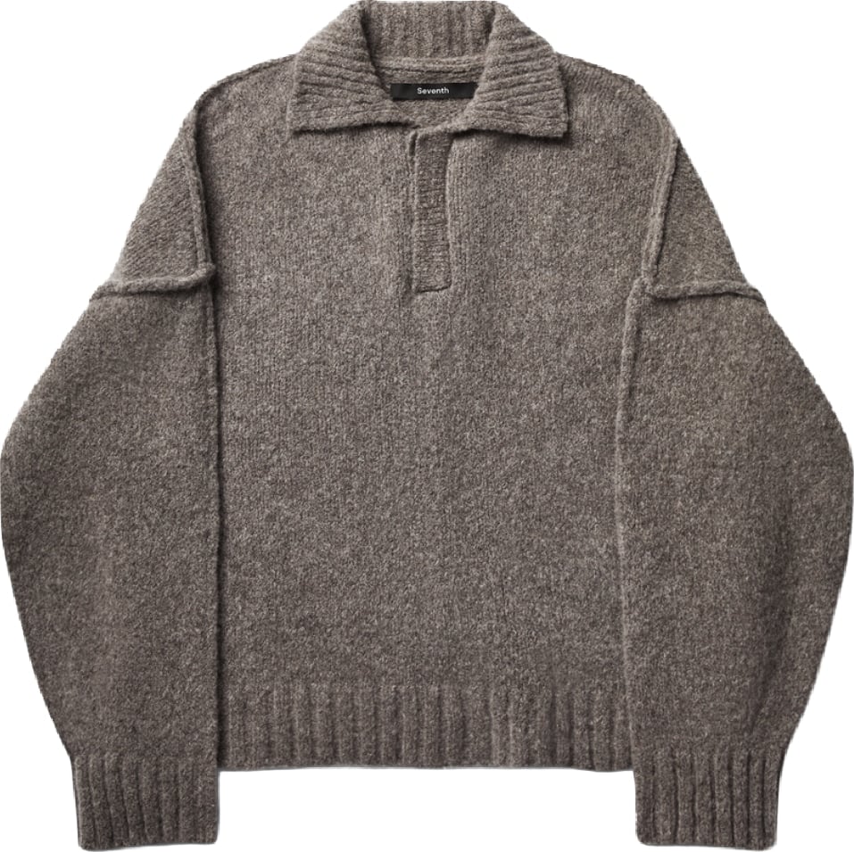 WOOL KNIT POLO SHIRT