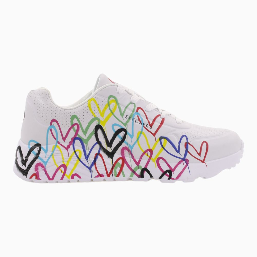Skechers x JGoldcrown: UNO Lite - Spread the Love 'White Multi' (Kids)