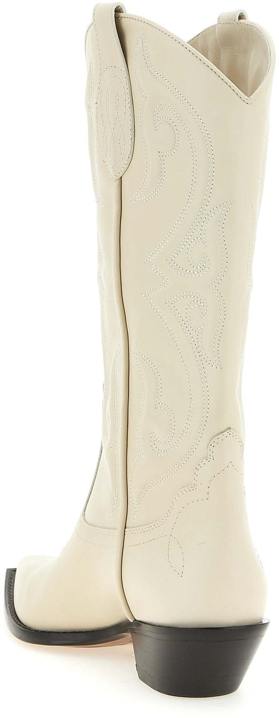 Sonora White Calfskin Chelsea Boots