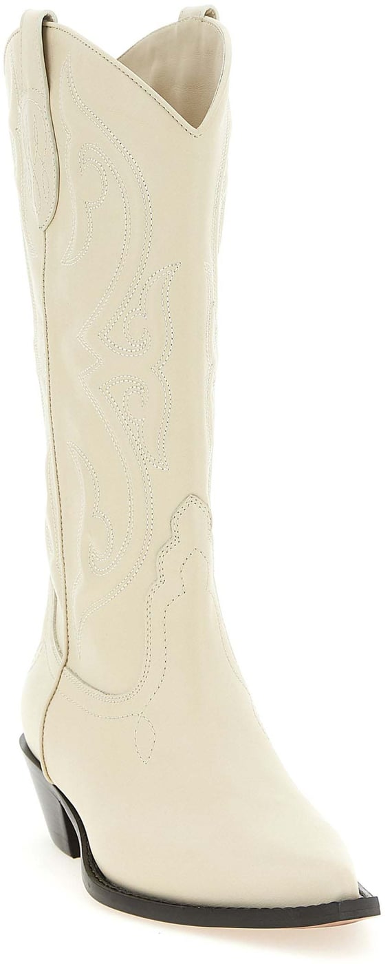 Sonora White Calfskin Chelsea Boots