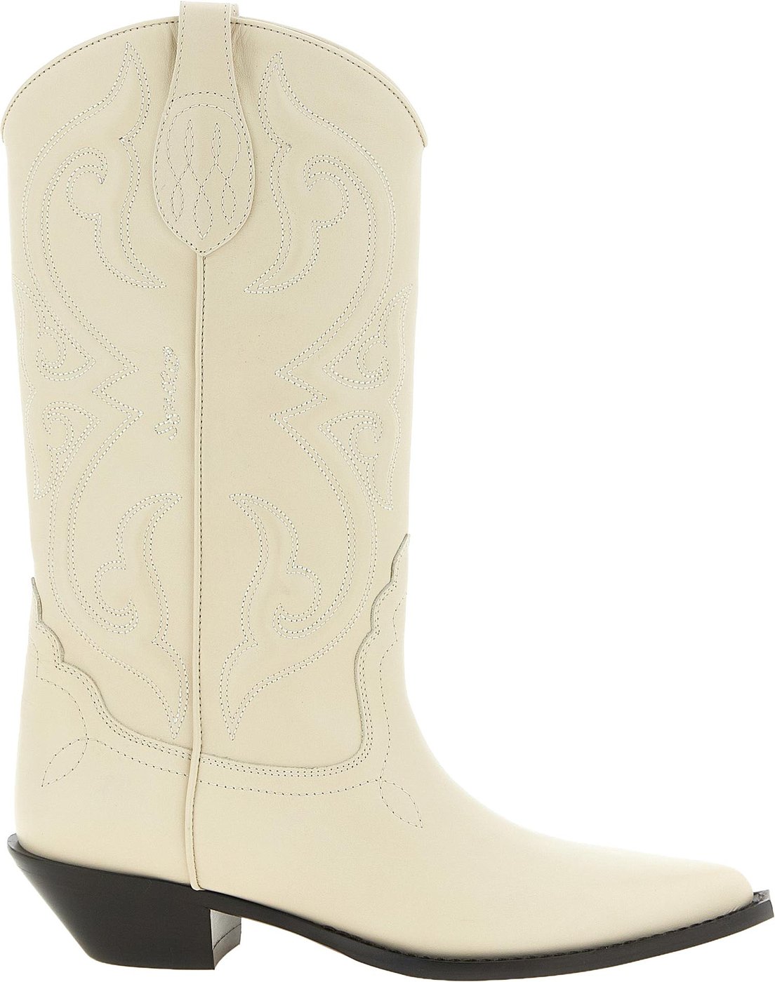 Sonora White Calfskin Chelsea Boots