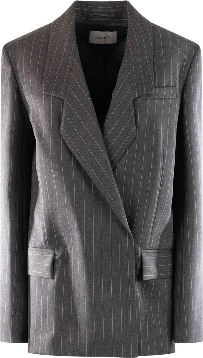 Sportmax Embroidered wool blend blazer