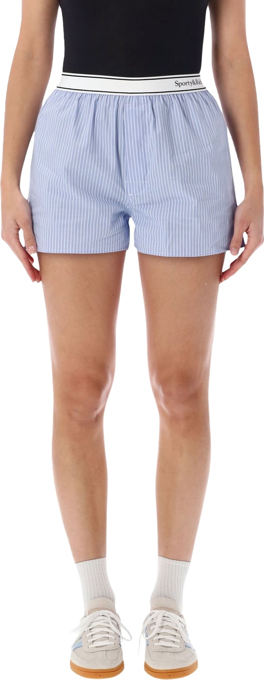 Short Logo Light Blue Stripe