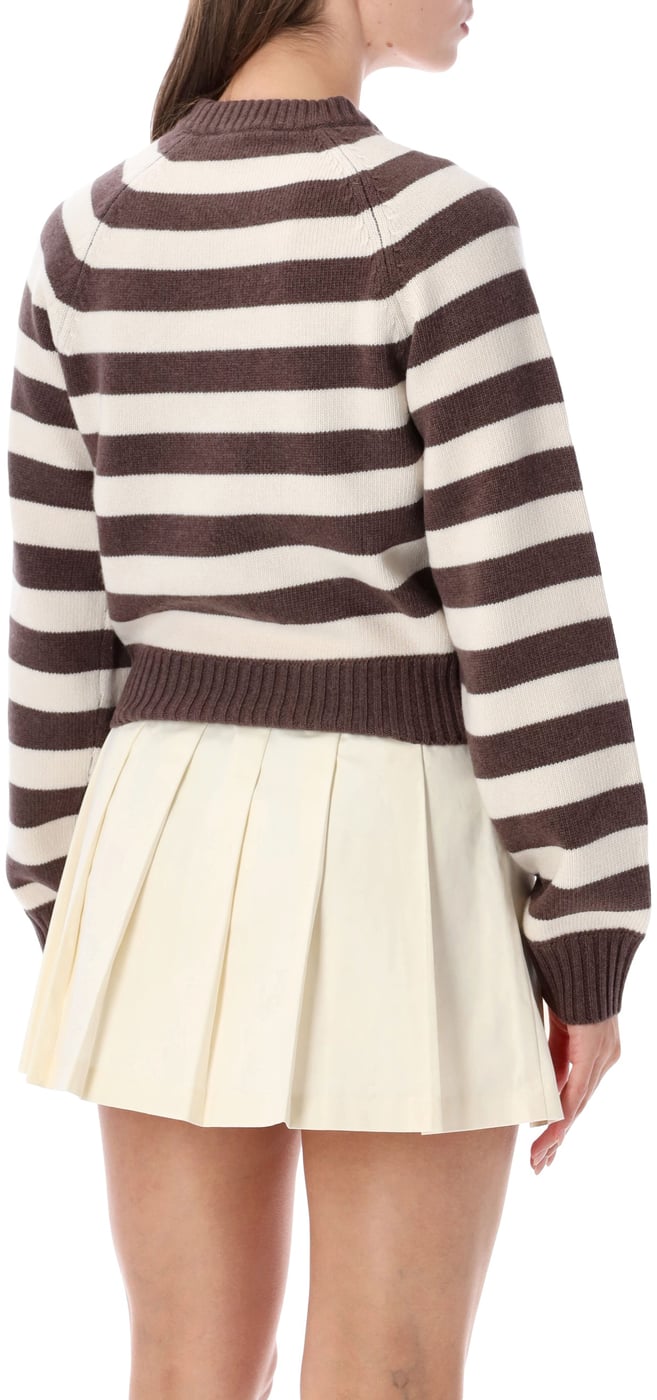 Striped Kint Chocolate White