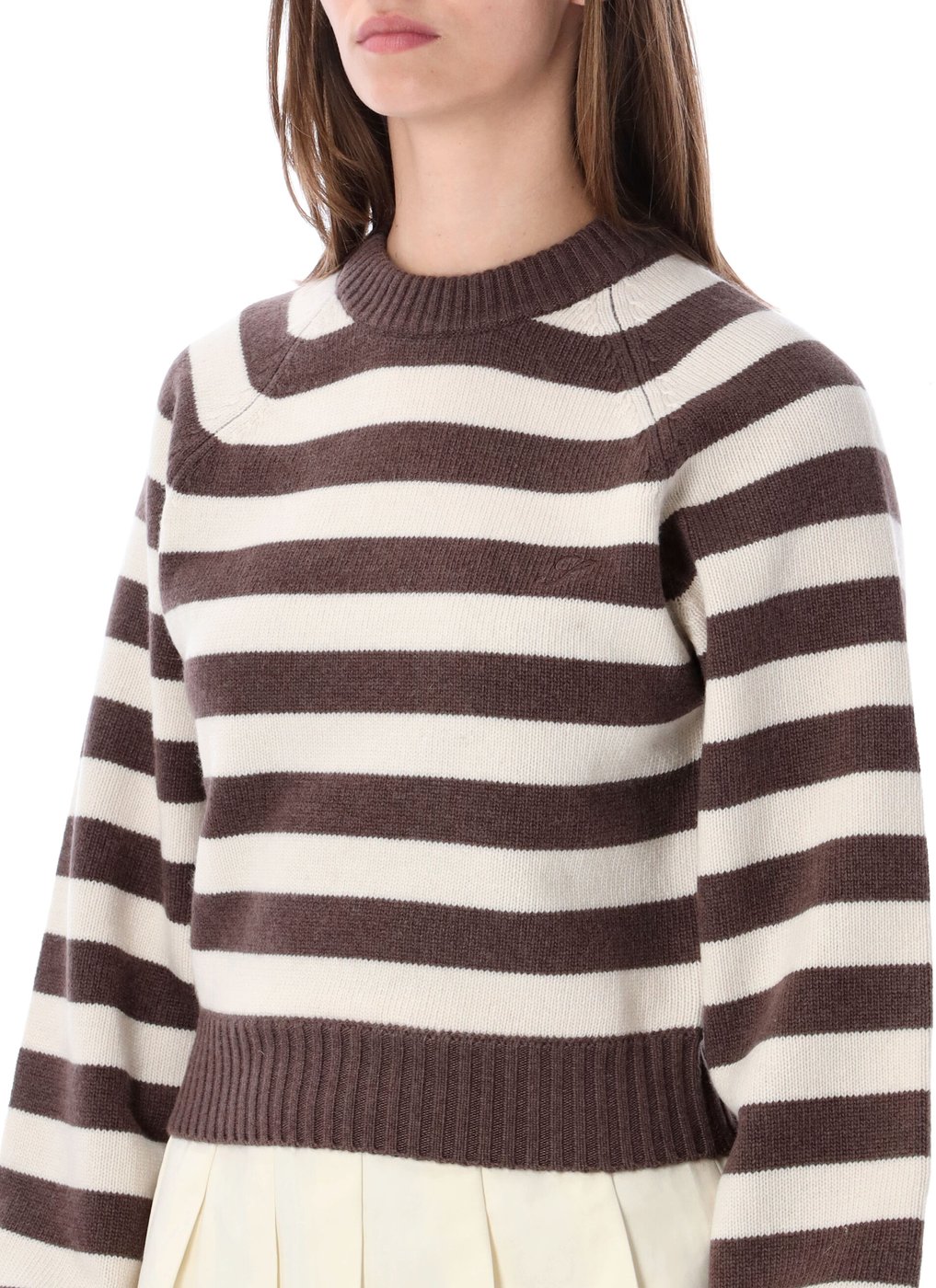 Striped Kint Chocolate White
