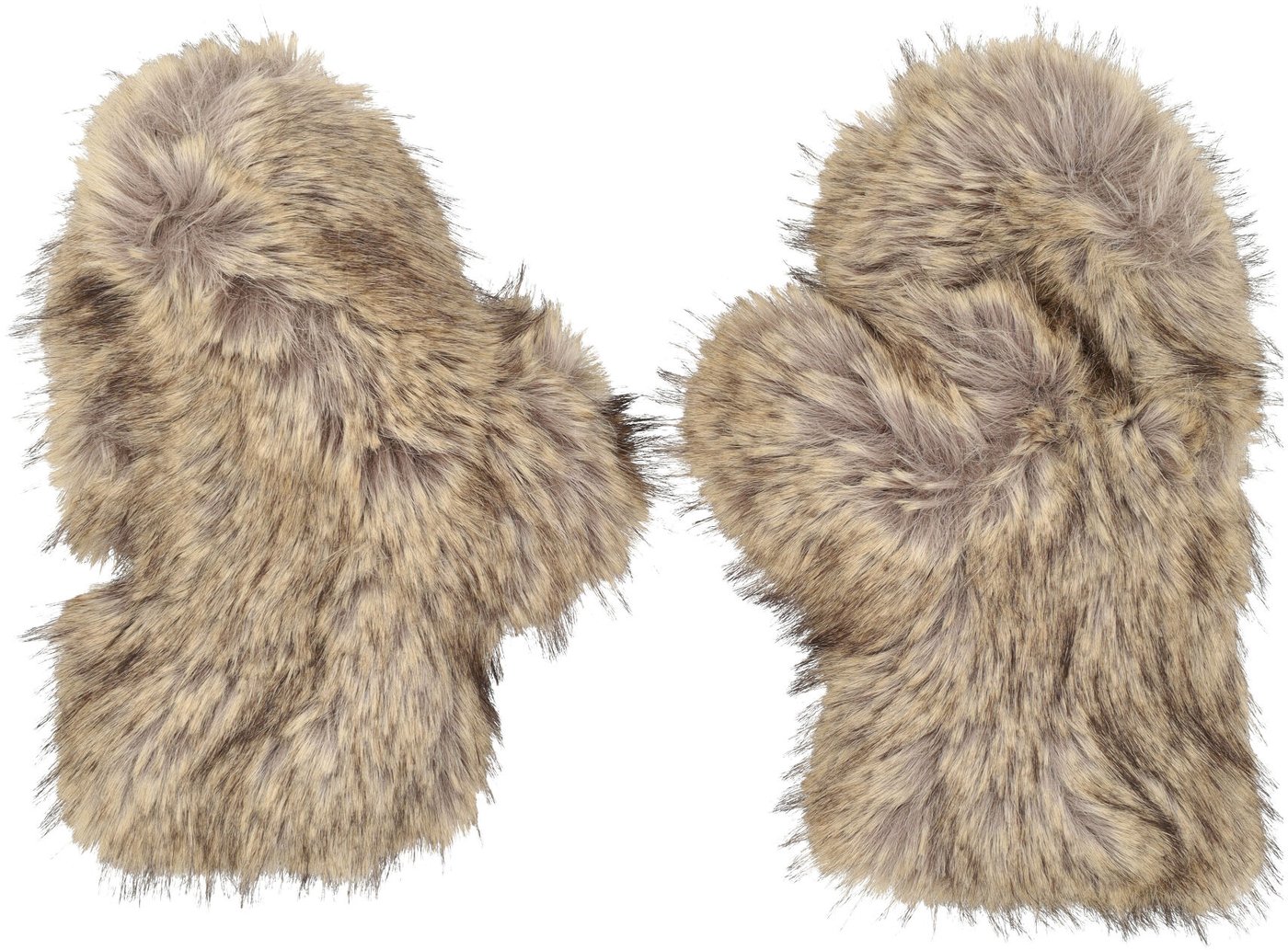 Jane Fur Gloves Beige