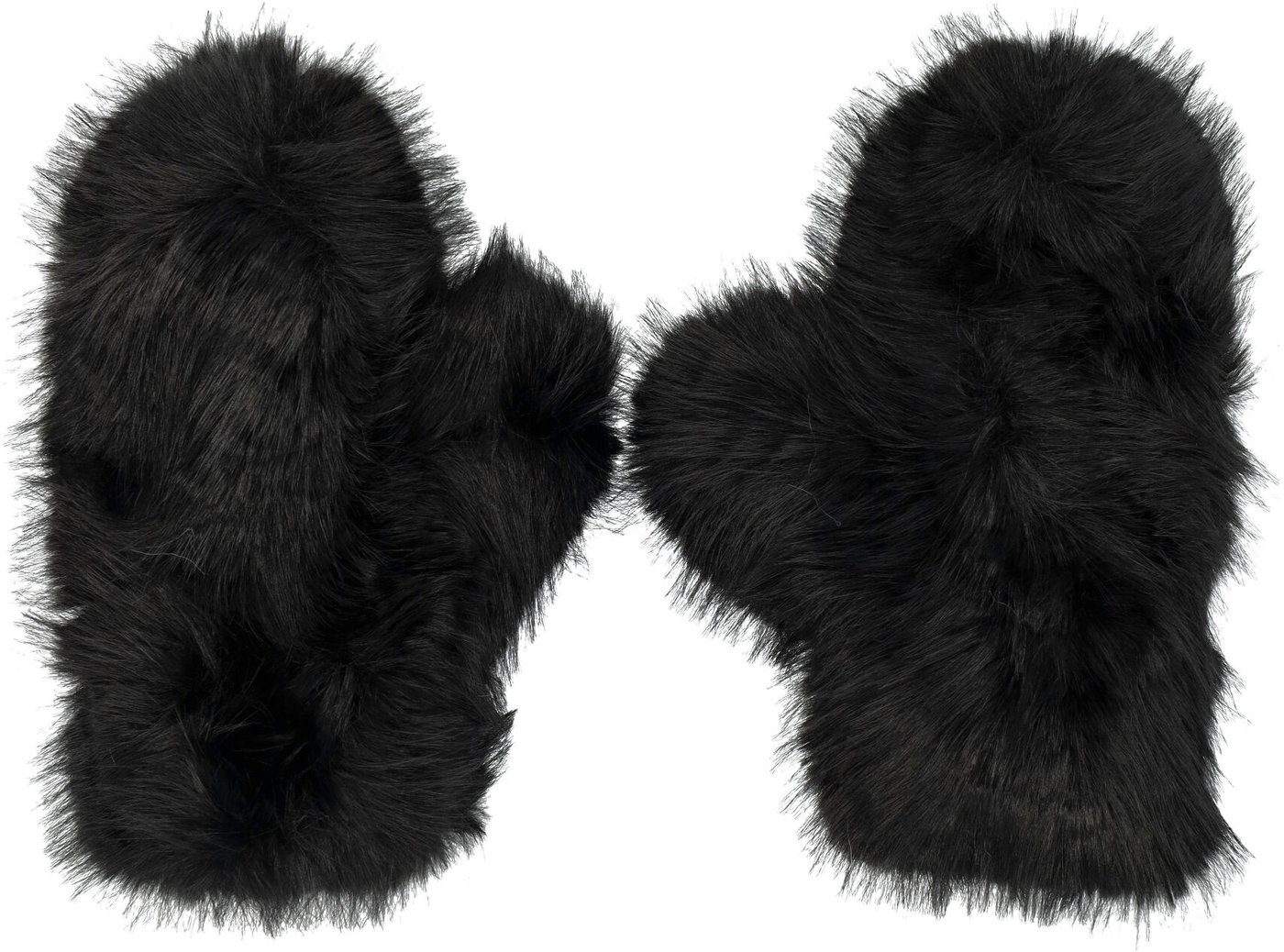 Jane Fur Gloves Nero