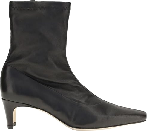Staud Black Calf Leather Bos Taurus Ankle Boots