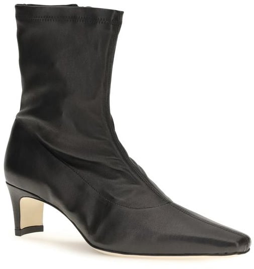 Staud Black Calf Leather Bos Taurus Ankle Boots