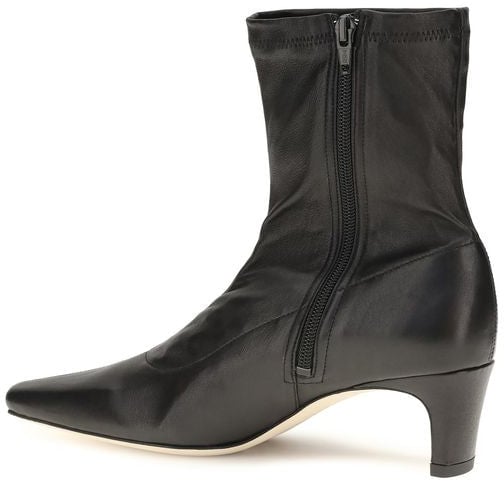 Staud Black Calf Leather Bos Taurus Ankle Boots