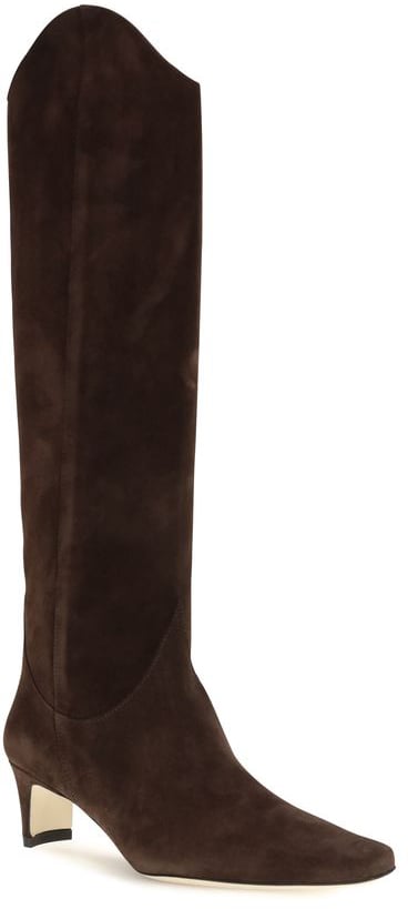 Staud Brown Calf Leather Bos Taurus High Heel Boots