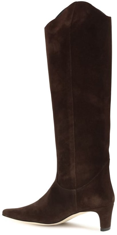 Staud Brown Calf Leather Bos Taurus High Heel Boots