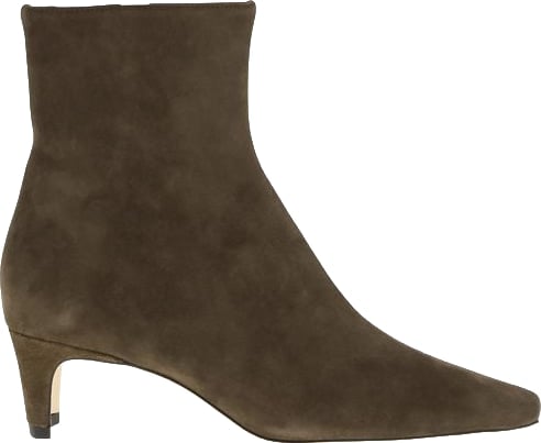 Staud Black Calf Leather Bos Taurus Ankle Boots