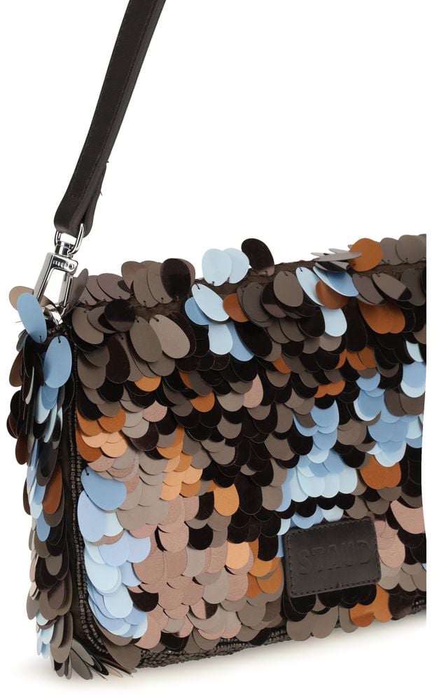 Staud Multicolor Marabou Shoulder Bag
