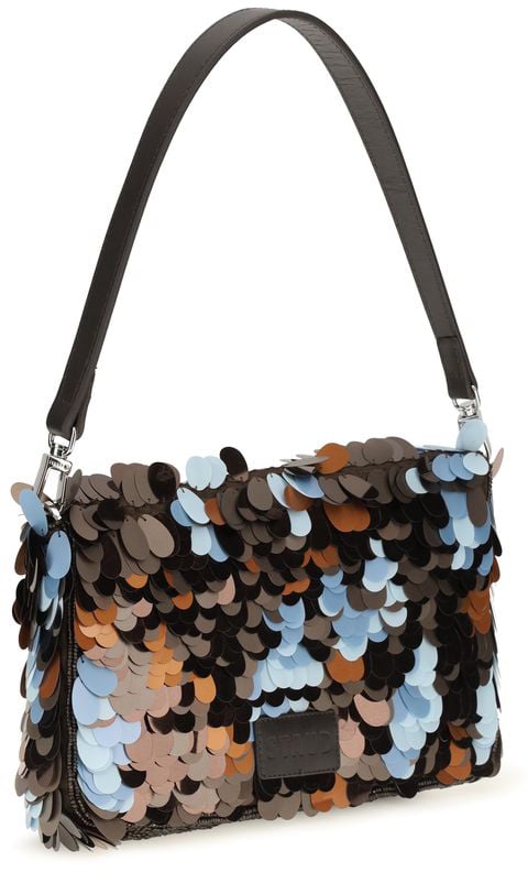 Staud Multicolor Marabou Shoulder Bag
