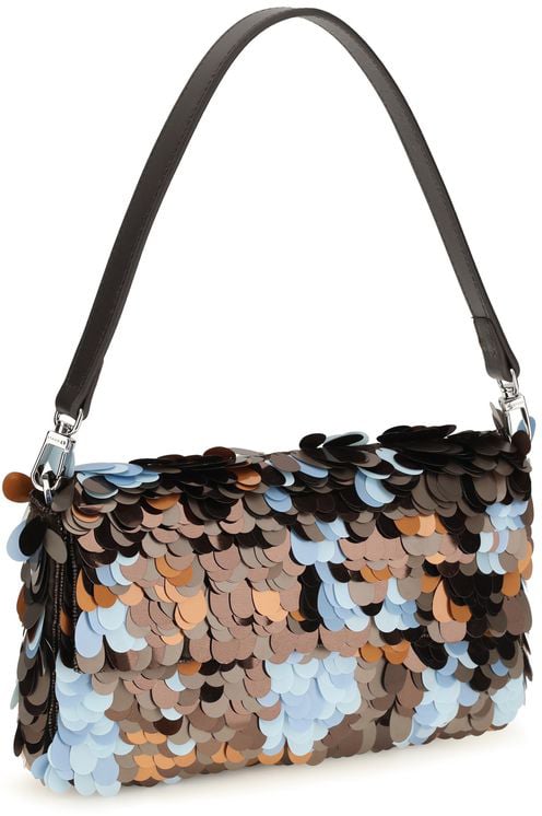 Staud Multicolor Marabou Shoulder Bag