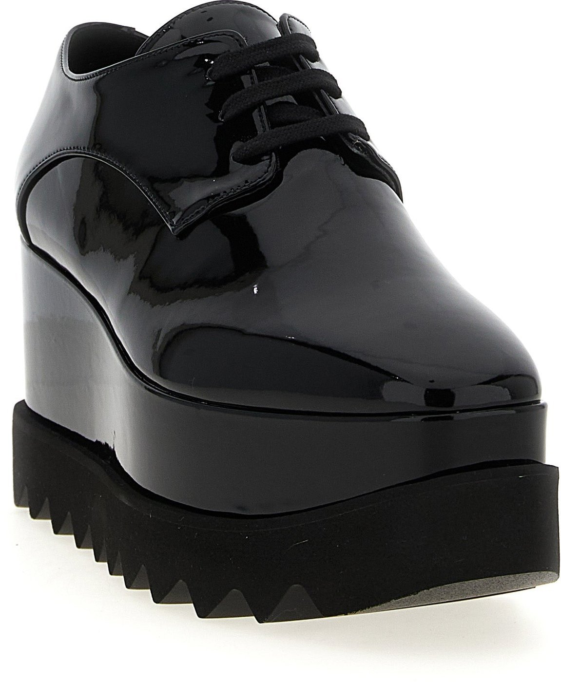 Stella McCartney Black Polyethylene Wedge Sandals