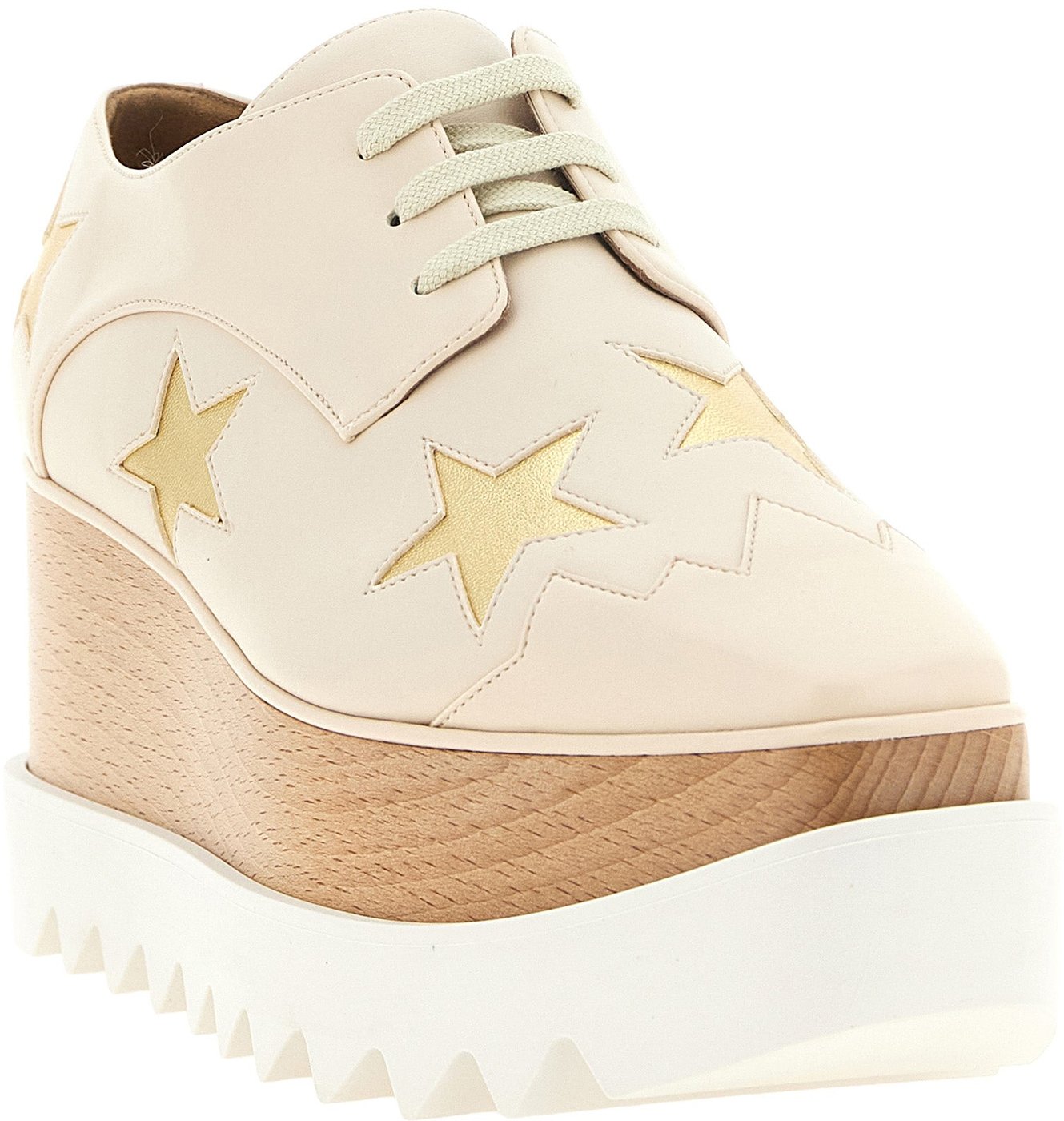 Stella McCartney White Polyester Wedge Sandals