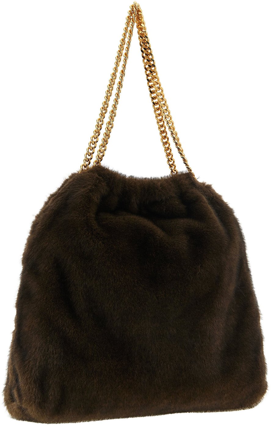 Stella McCartney Brown Polyester Shoulder Bag