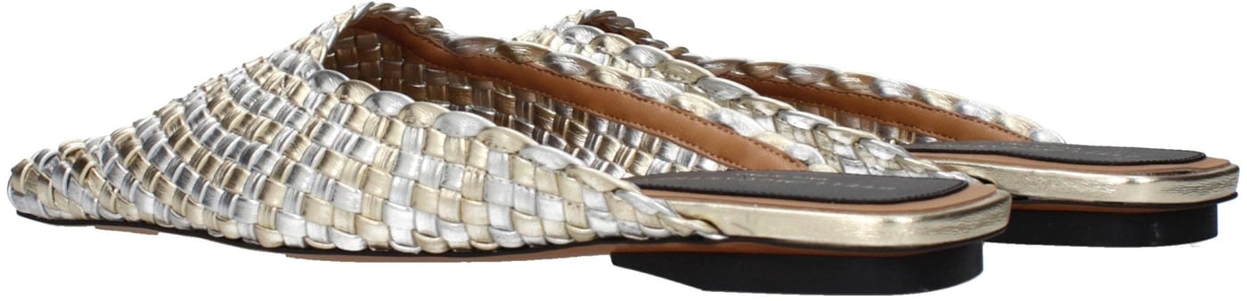 Stella McCartney Gray Leather Slippers