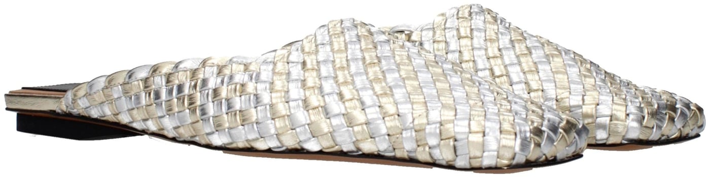 Stella McCartney Gray Leather Slippers