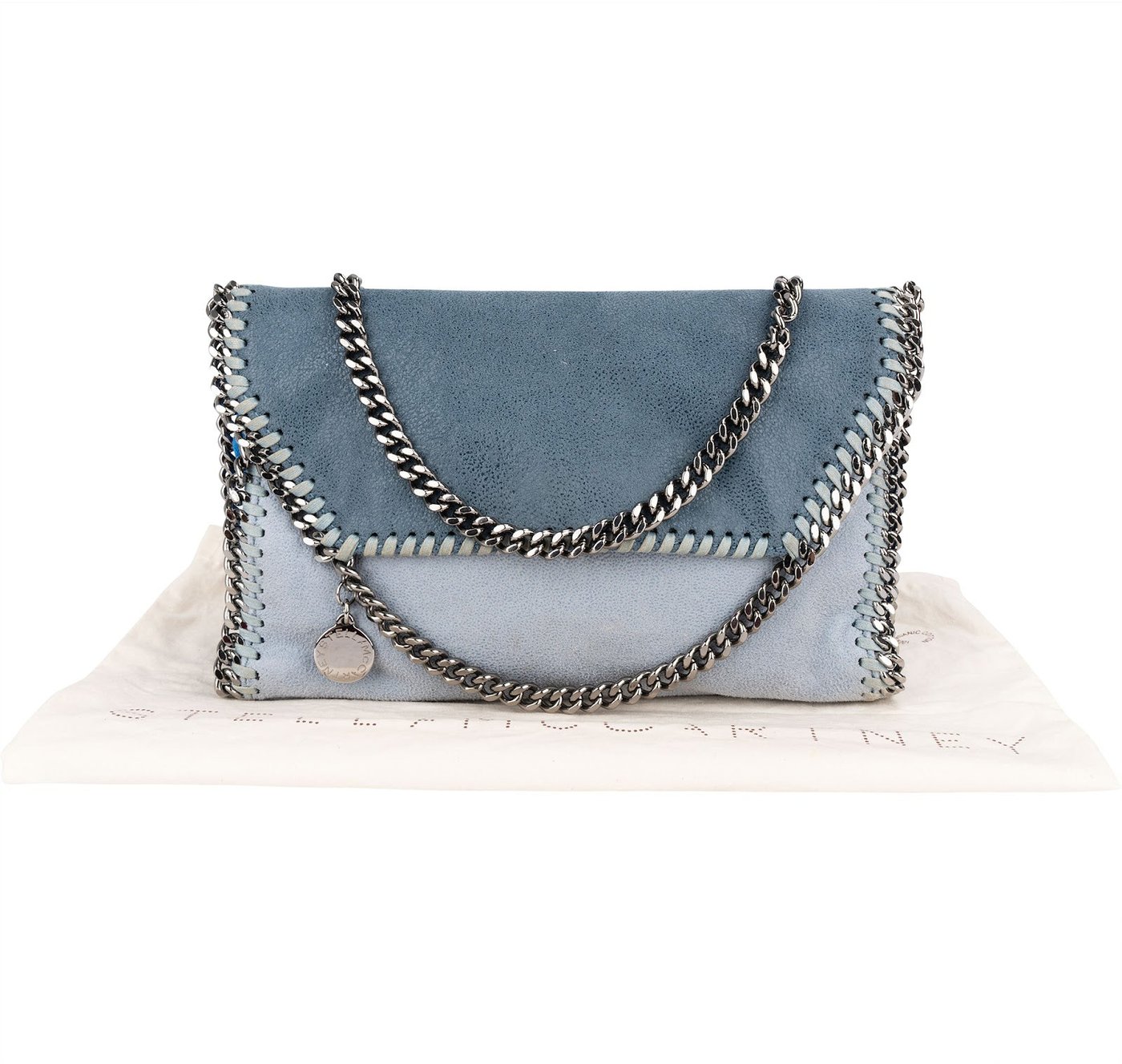 Stella McCartney Tricolor Shaggy Falabella Fold Over Flap Crossbody Bag