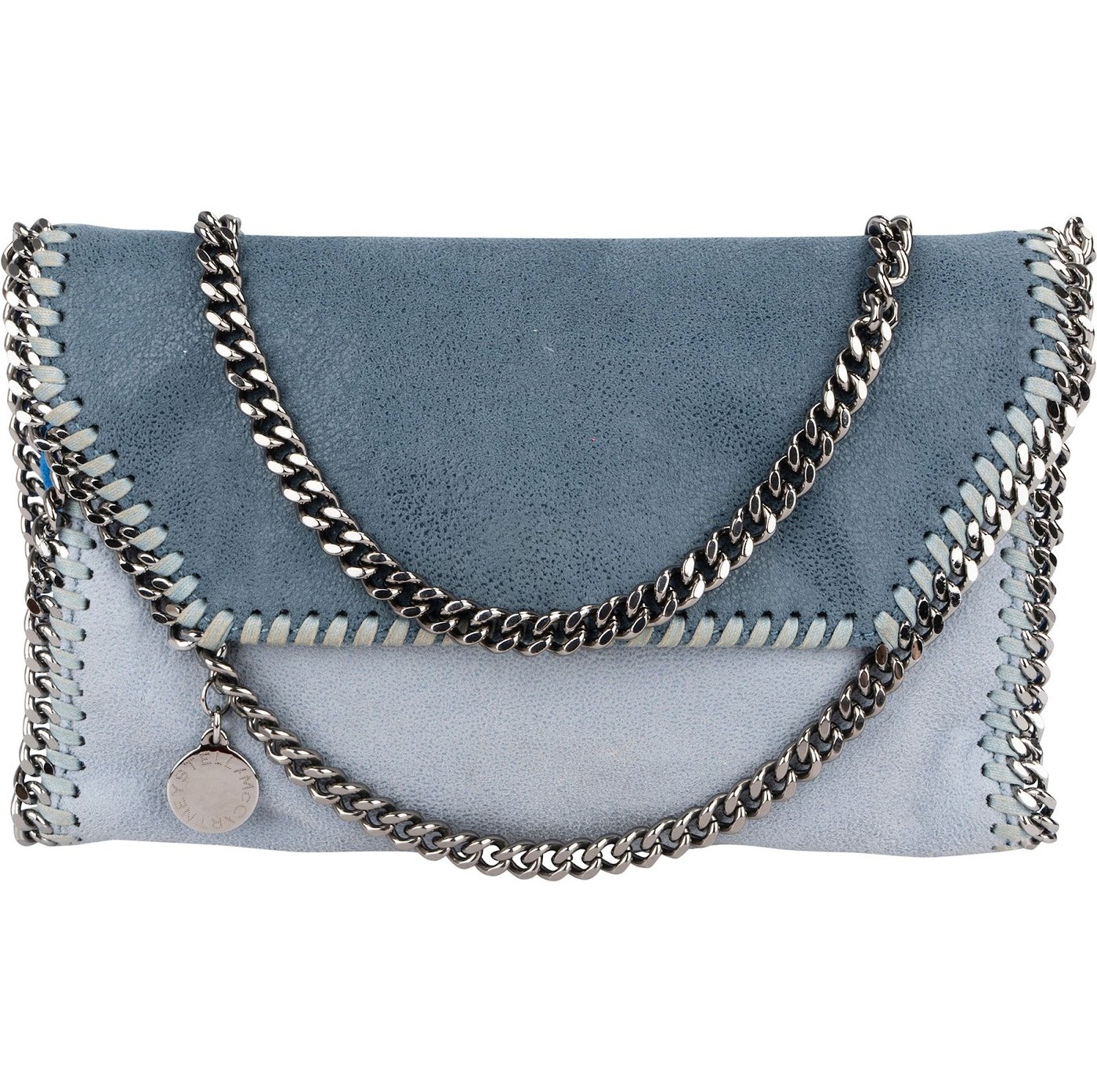Stella McCartney Tricolor Shaggy Falabella Fold Over Flap Crossbody Bag
