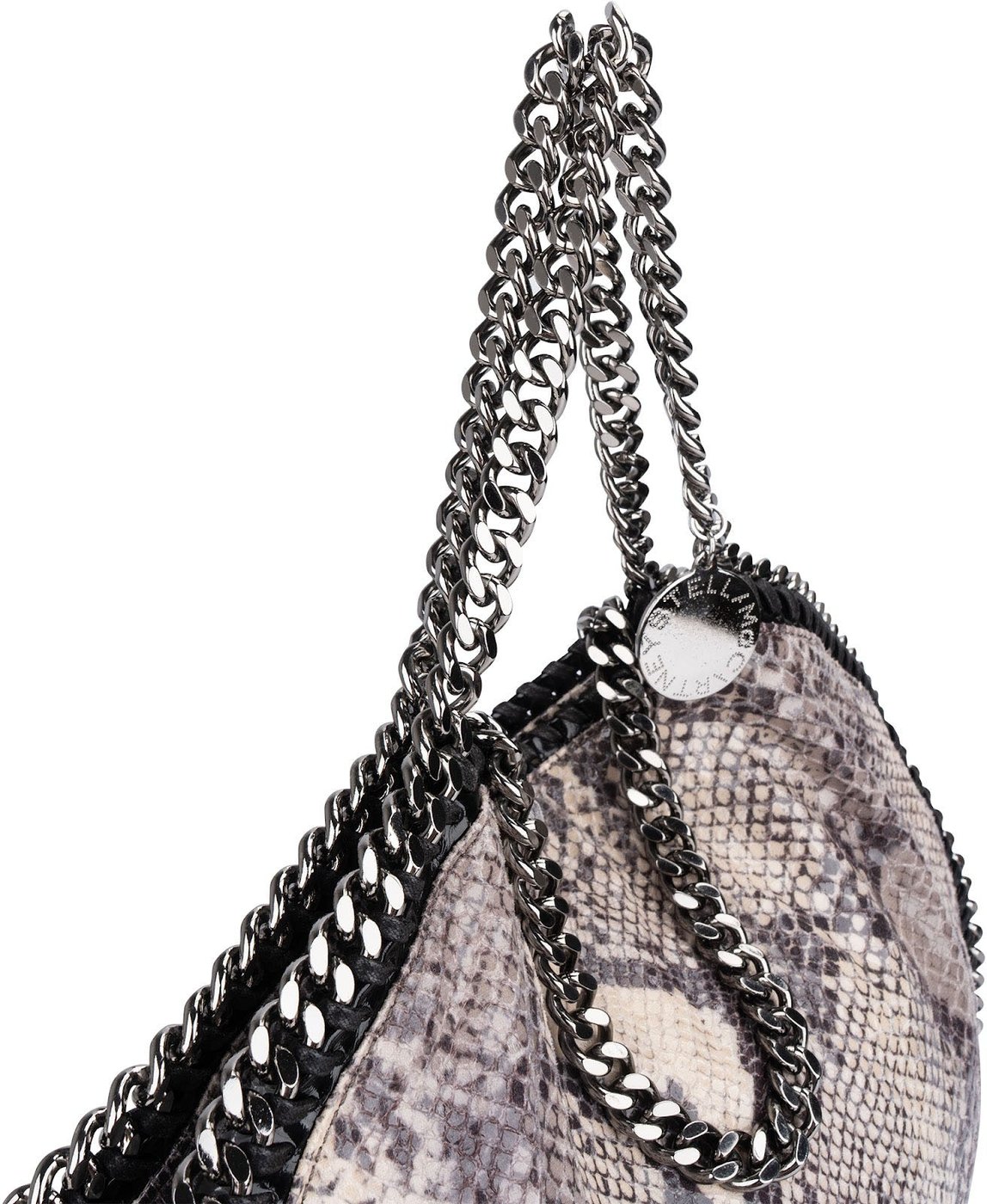 Stella McCartney Python Print Falabella Fold Over Tote Shoulder Bag