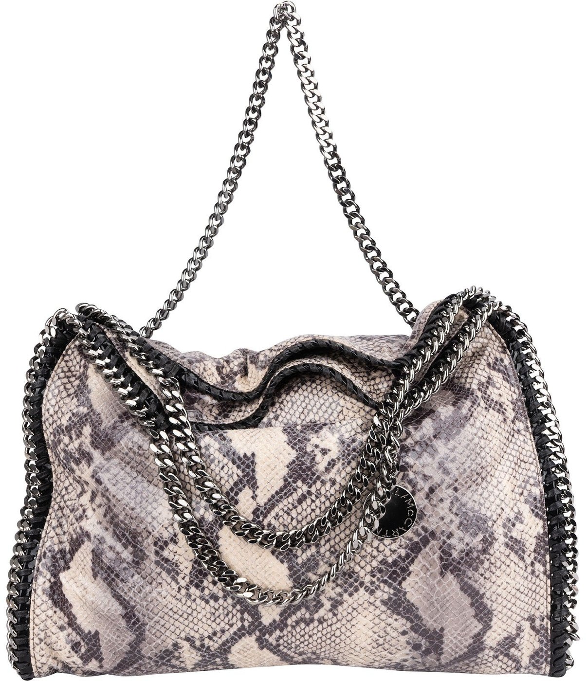 Stella McCartney Python Print Falabella Fold Over Tote Shoulder Bag