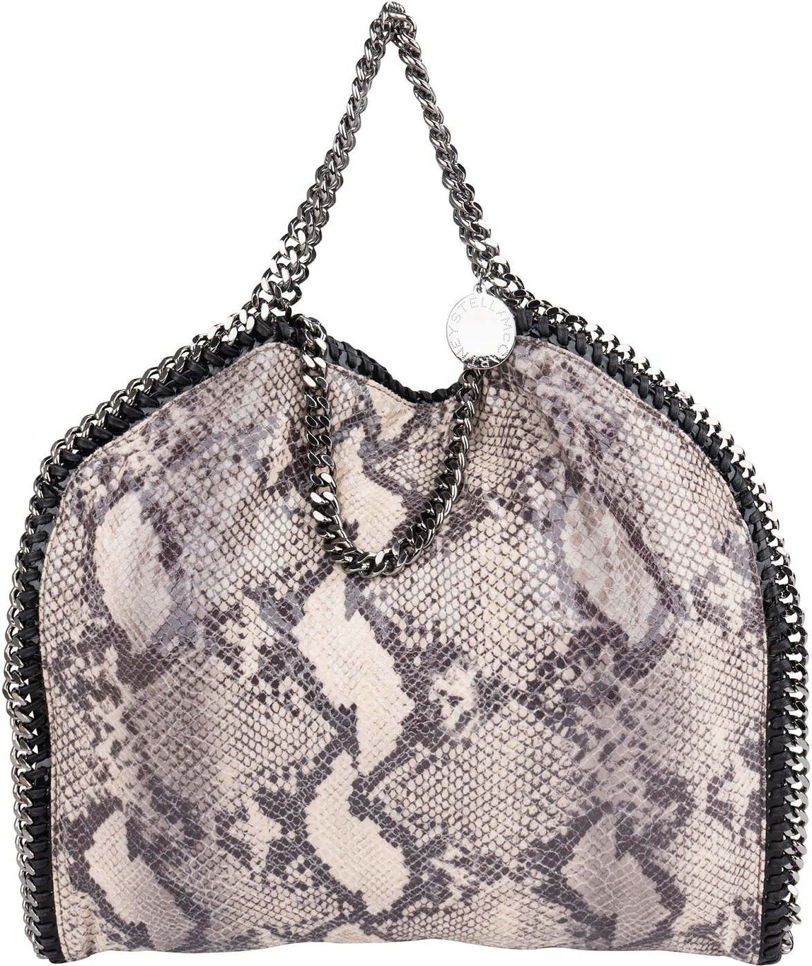 Stella McCartney Python Print Falabella Fold Over Tote Shoulder Bag