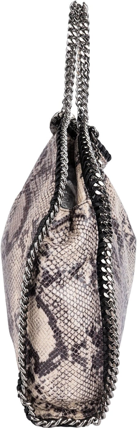 Stella McCartney Python Print Falabella Fold Over Tote Shoulder Bag