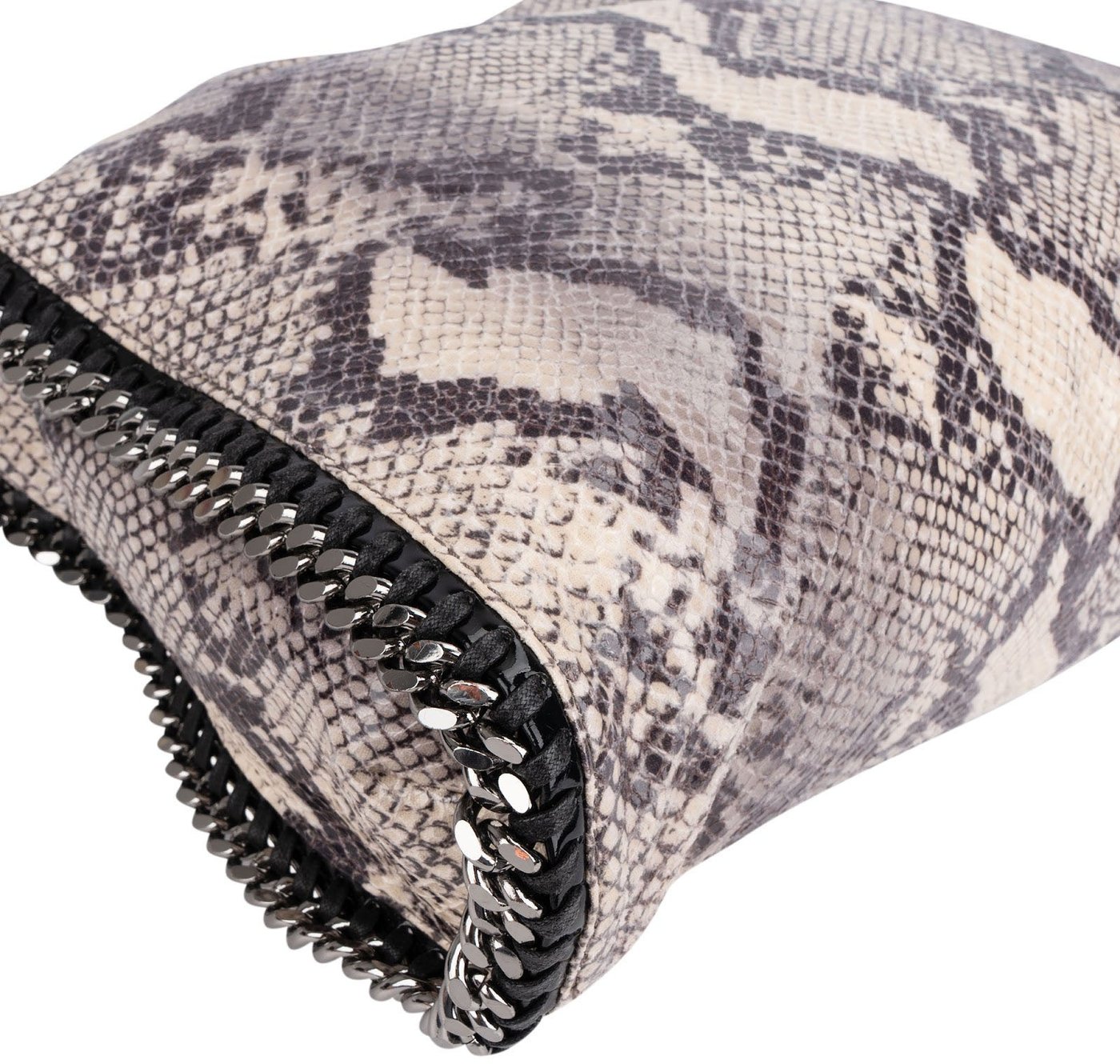 Stella McCartney Python Print Falabella Fold Over Tote Shoulder Bag