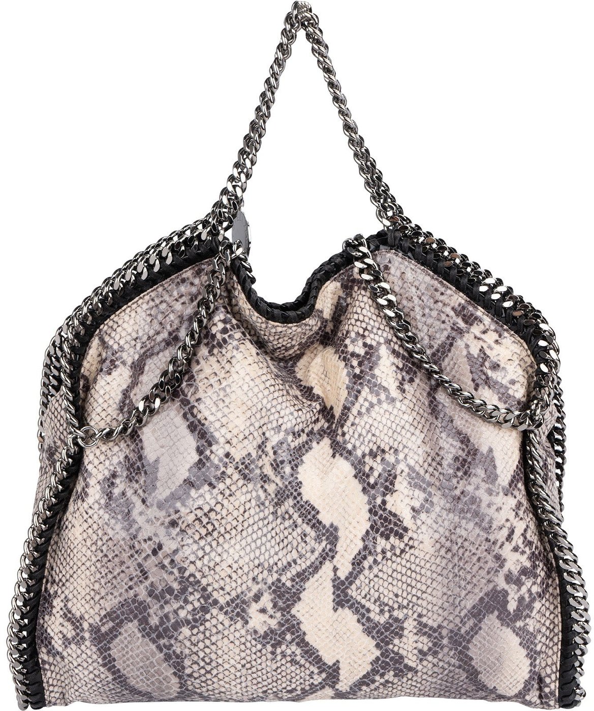 Stella McCartney Python Print Falabella Fold Over Tote Shoulder Bag