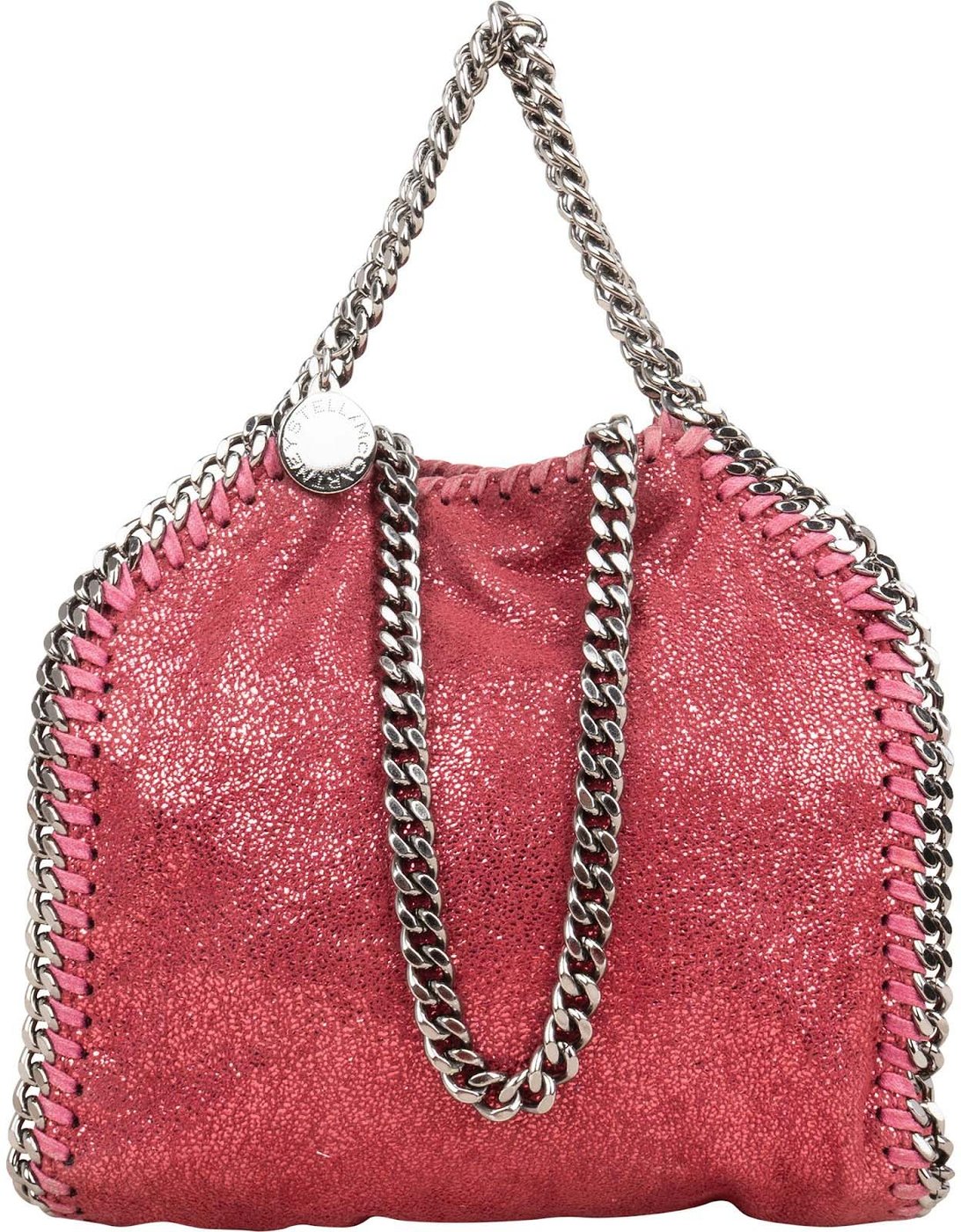 Stella McCartney Metallic Shaggy Small Falabella Fold Over Tote Crossbody Handbag