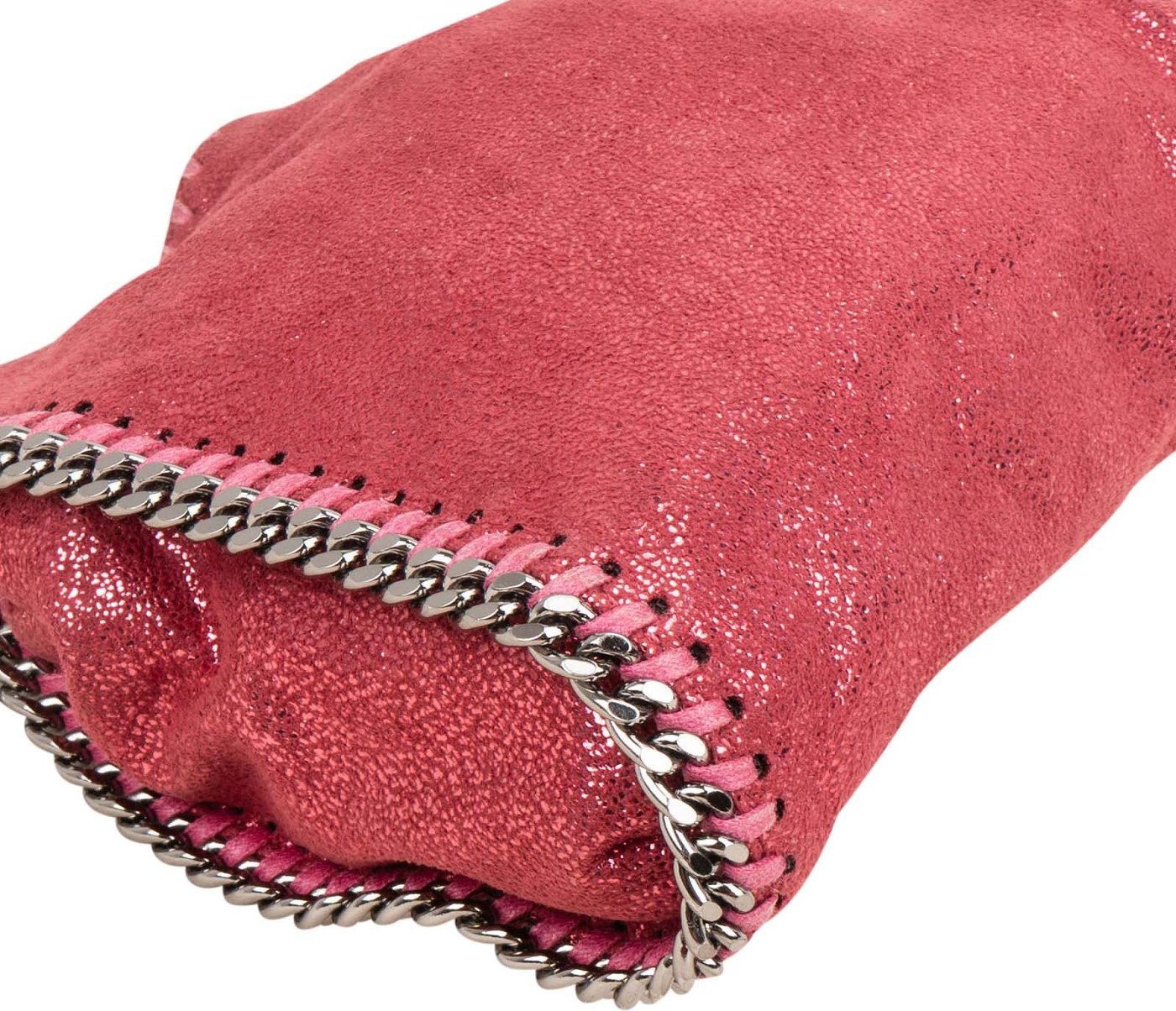 Stella McCartney Metallic Shaggy Small Falabella Fold Over Tote Crossbody Handbag