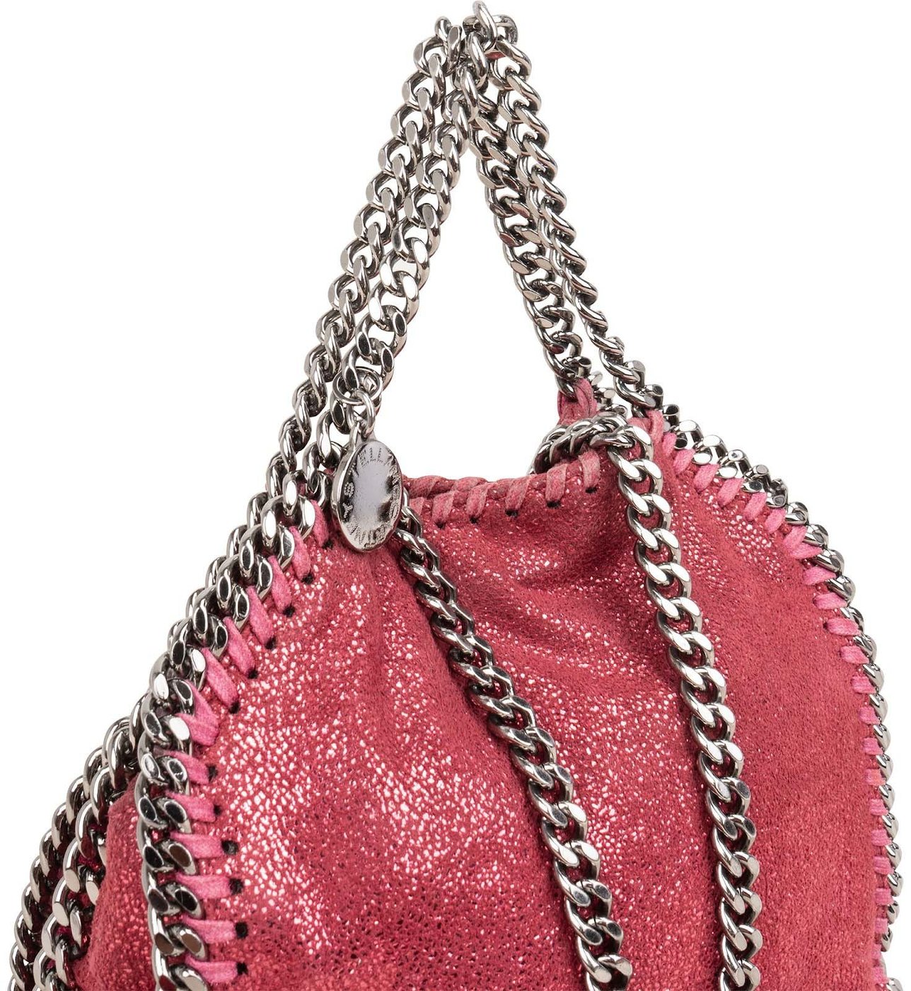 Stella McCartney Metallic Shaggy Small Falabella Fold Over Tote Crossbody Handbag