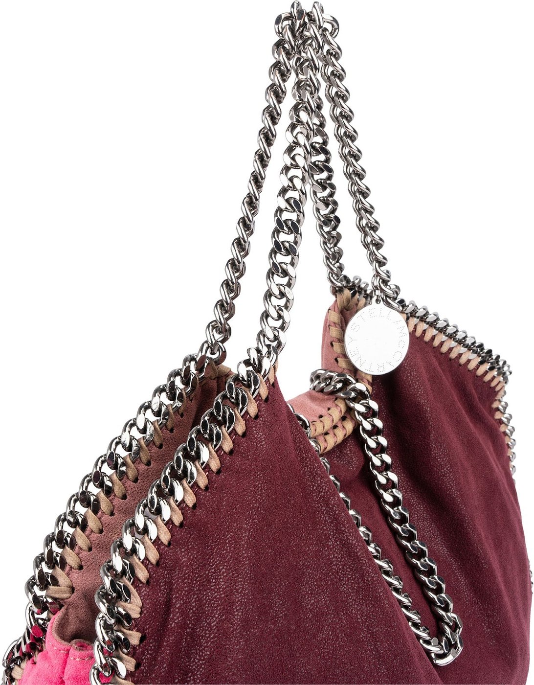Stella McCartney Tricolor Shaggy Deer Falabella Fold Over Tote Handbag