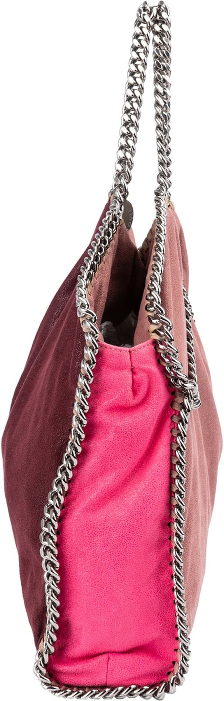 Stella McCartney Tricolor Shaggy Deer Falabella Fold Over Tote Handbag