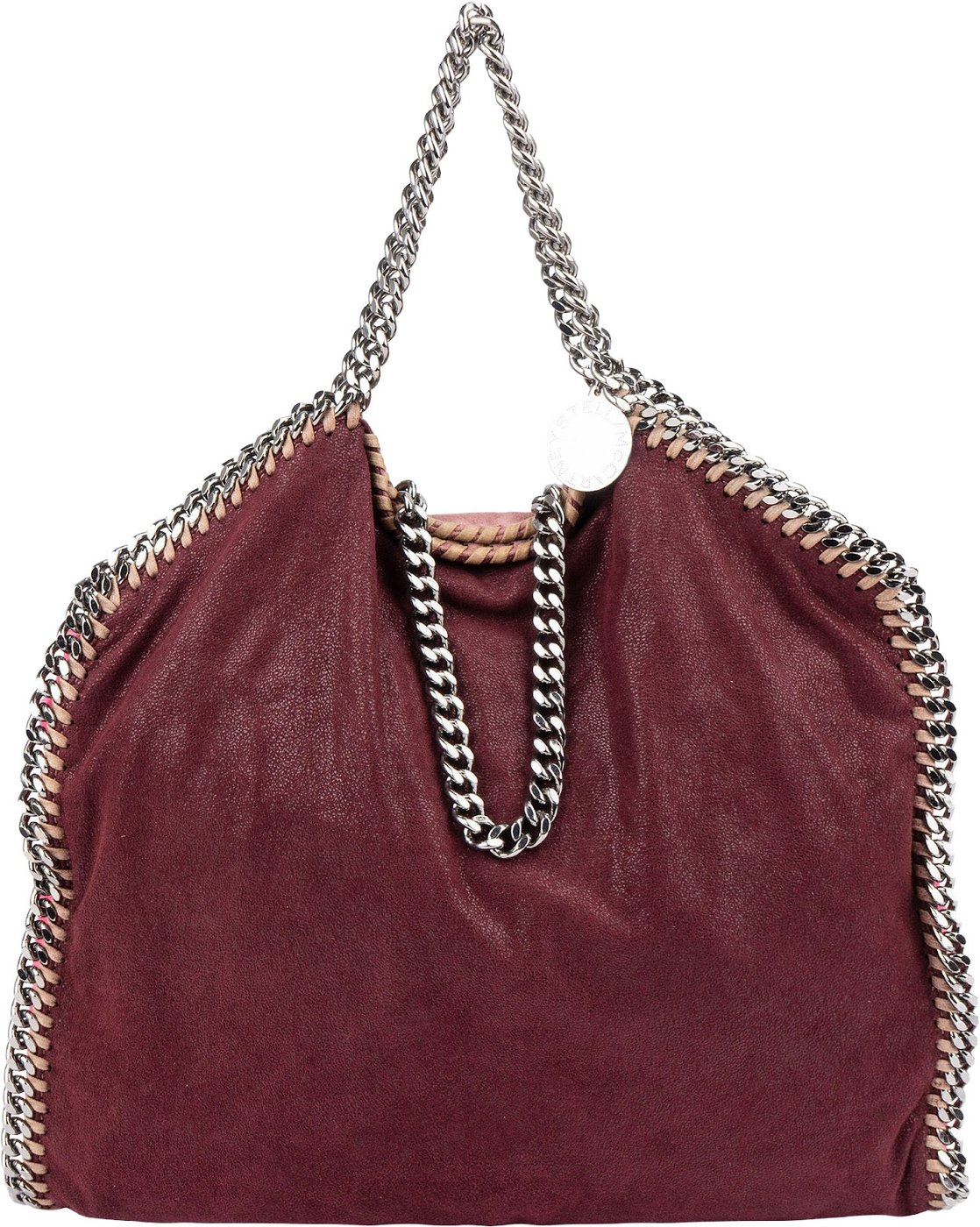 Stella McCartney Tricolor Shaggy Deer Falabella Fold Over Tote Handbag