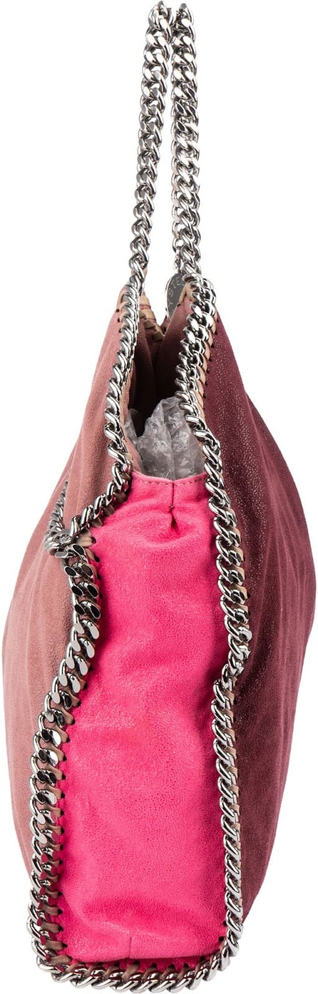 Stella McCartney Tricolor Shaggy Deer Falabella Fold Over Tote Handbag